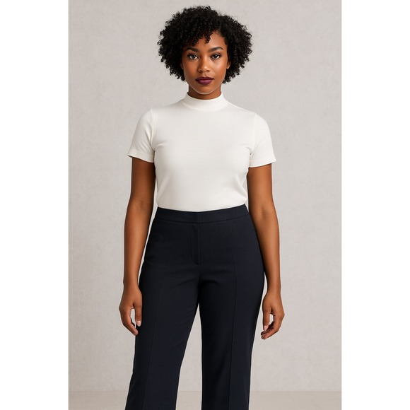 Nanette Lepore Vintage Blue Seamfront Cropped Pants Size 14 - Picture 1 of 5